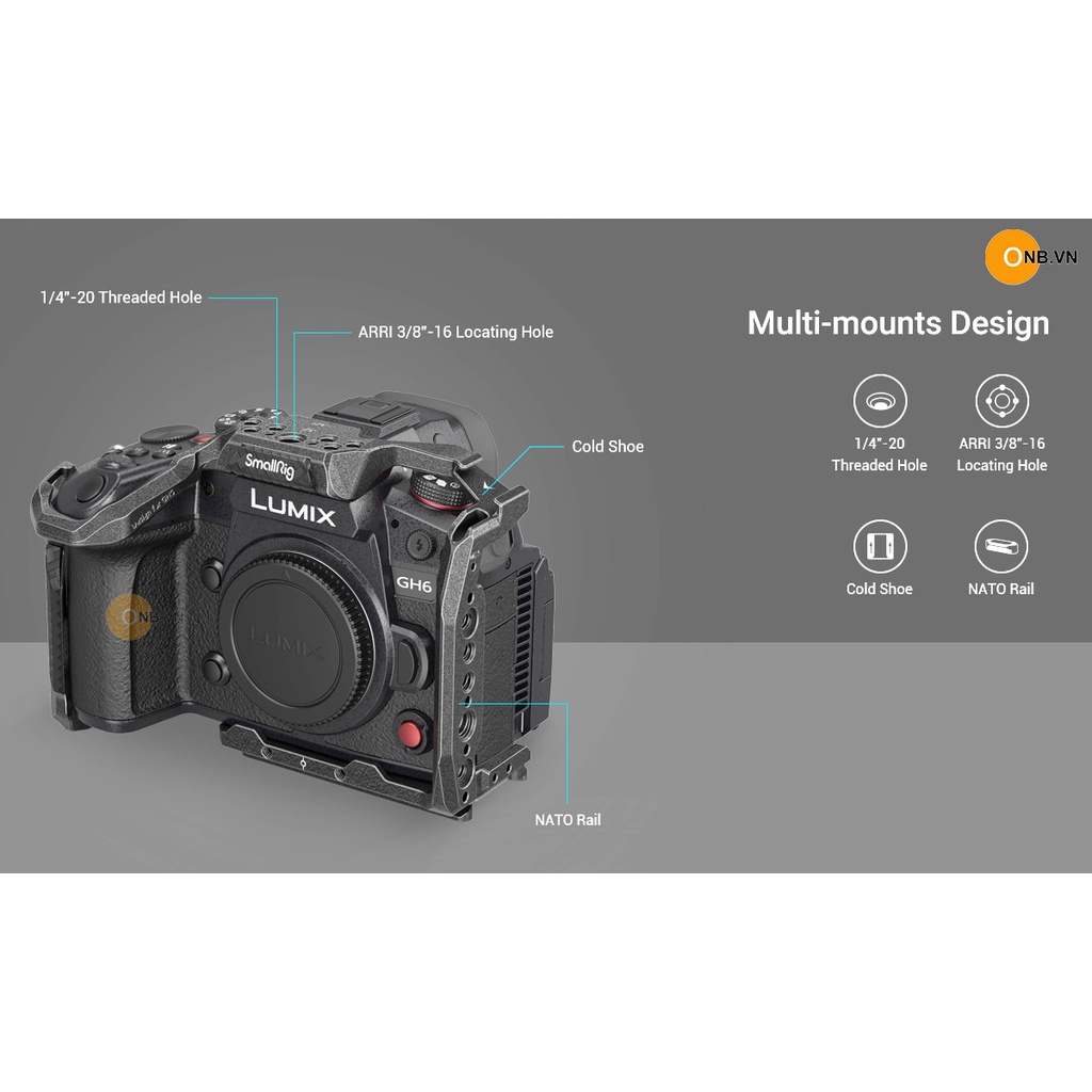 SmallRig Black Mamba Khung máy ảnh Panasonic LUMIX GH6 mã 3440