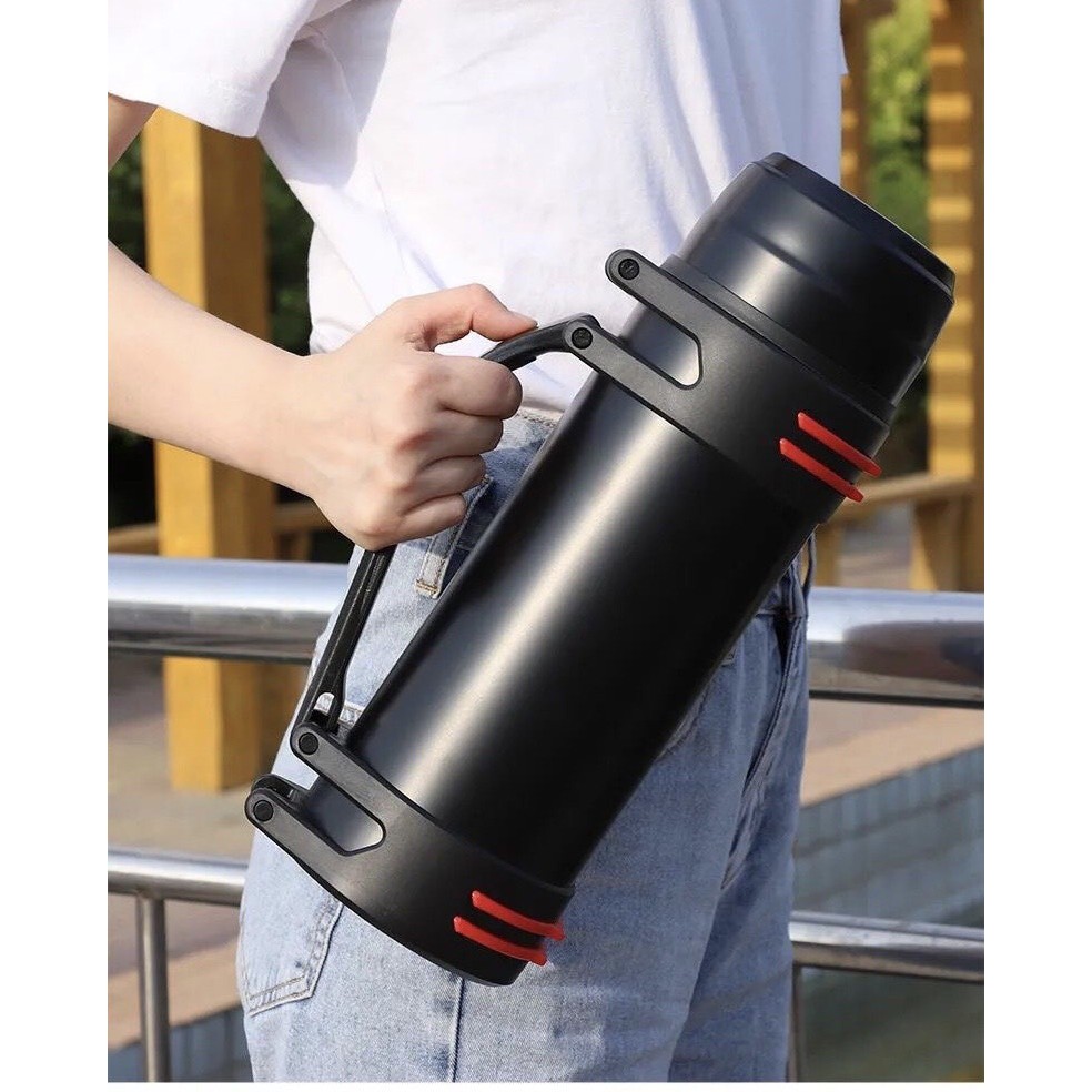 Bình giữ nhiệt kèm quai đeo sang trọng giữ nhiệt siêu khủng 24h 1600ml