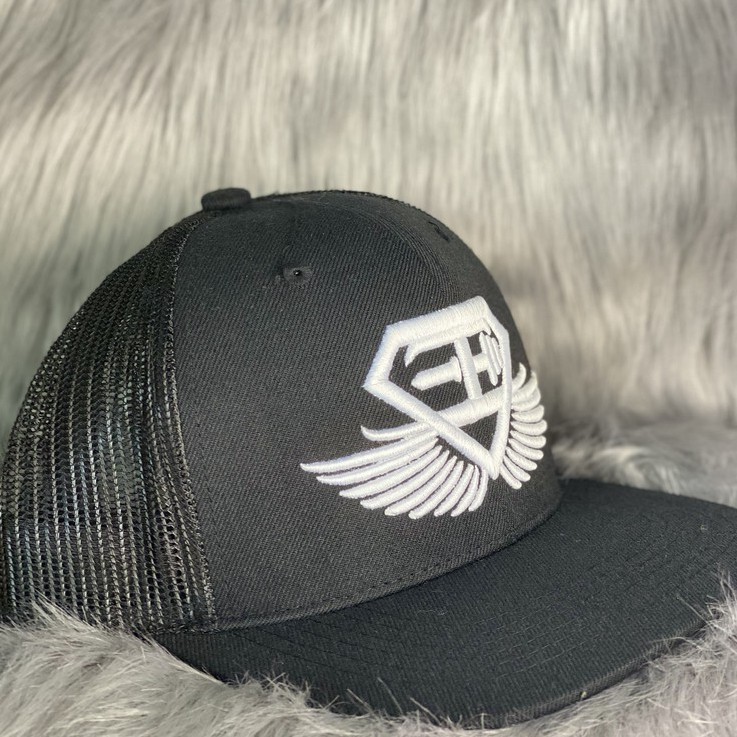 Nón kết lưỡi trai phối lưới logo thêu DO GYM SHOP cotton poly