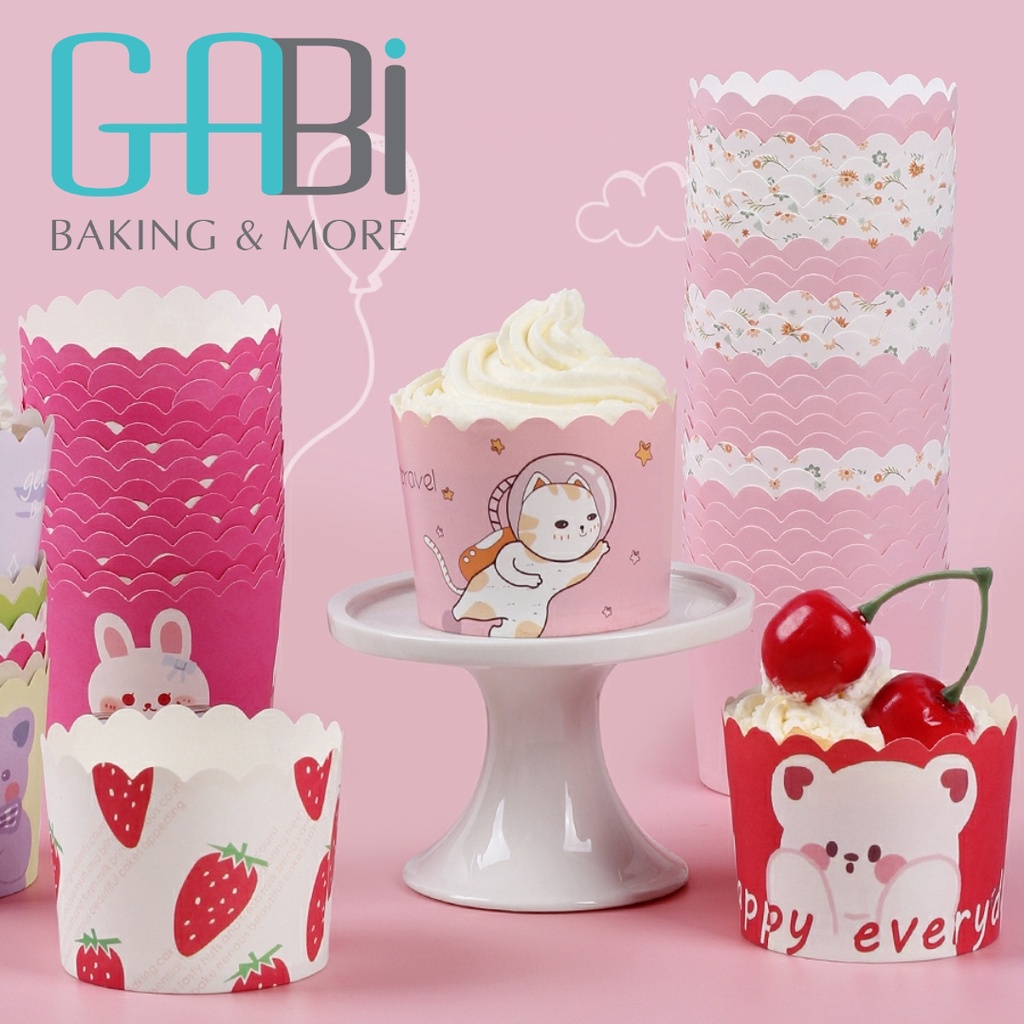 Cup giấy cứng 7cm đựng cupcake (50 cái)