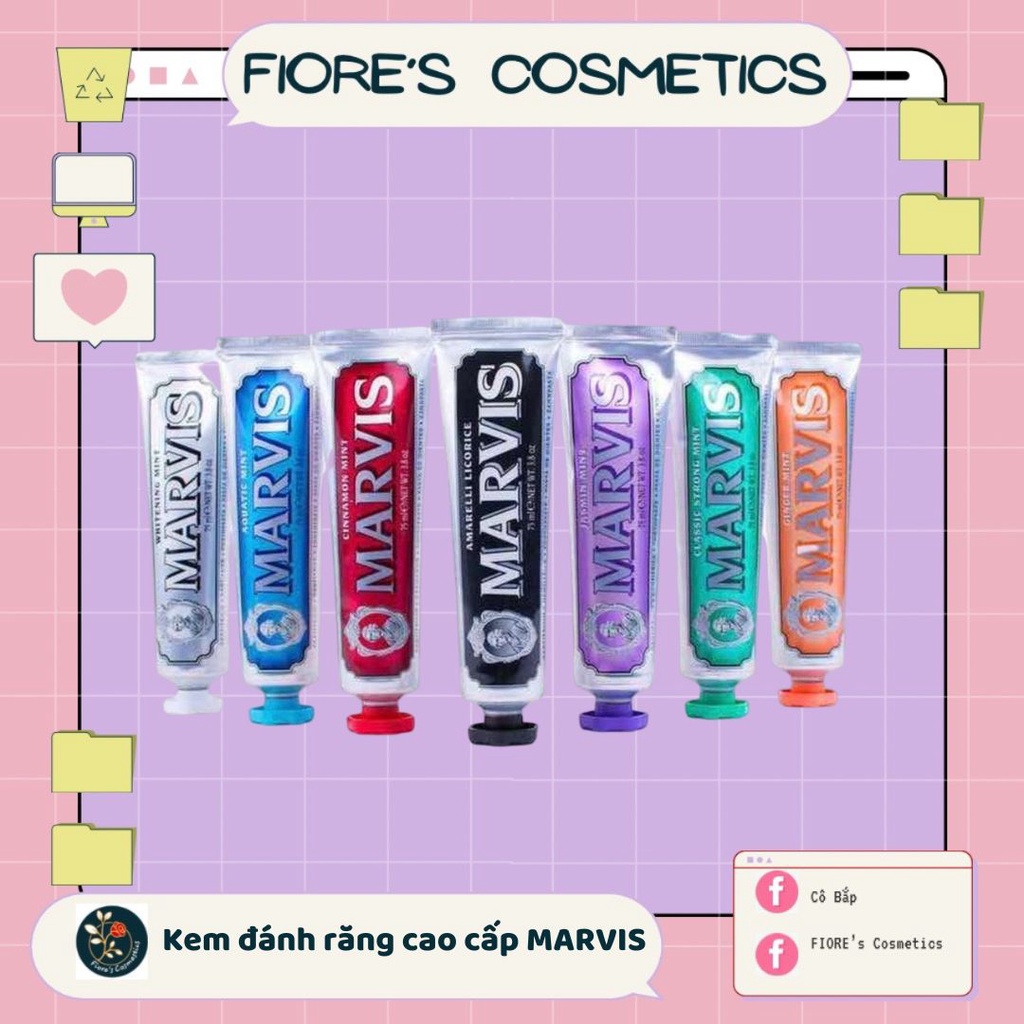 [Auth - Đủ Bill] Kem Đánh Răng Marvis 85Ml Fullsize
