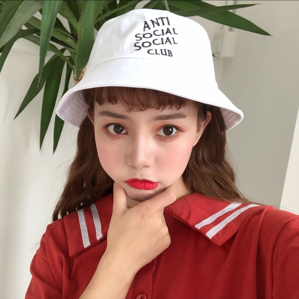 Mũ bucket NHIỀU MÀU thêu chữ ANTI SOCIAL CLUB