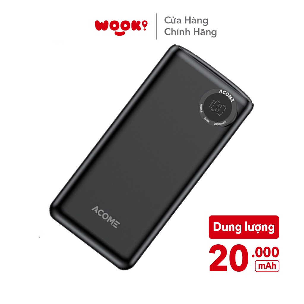 Pin Sạc Dự Phòng ACOME AP202 20000mAh Sạc Nhanh 10.5W Hàng Chính Hãng Bảo Hành 12 Tháng 1 Đổi 1