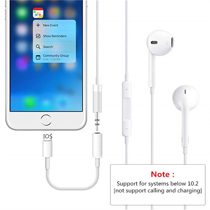 Bộ chuyển đổi tai nghe giắc 3.5mm tiện dụng cho iPhone X 7 8 Plus