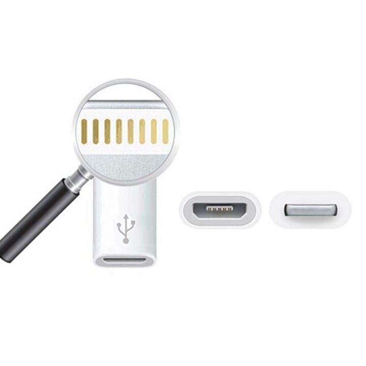 (XẢ Kho) Đầu Chuyển Micro USB Sang Lightning -chân Iphone - 19k