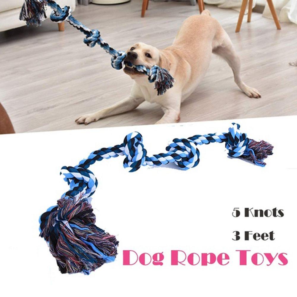 Đồ Chơi Dây Thừng Cotton Thắt Nút Huấn Luyện Thú Cưng Cắn Làm Sạch Răng