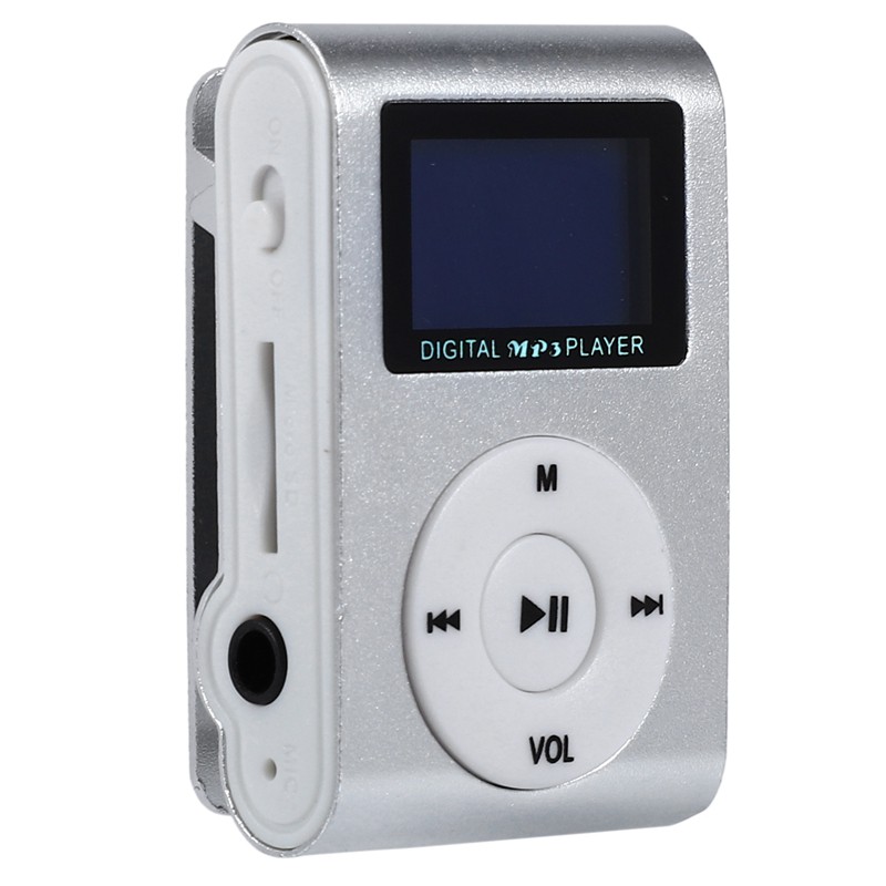 Mini USB Clip MP3 Player Video Screen Support 32GB Micro-SD TF Card