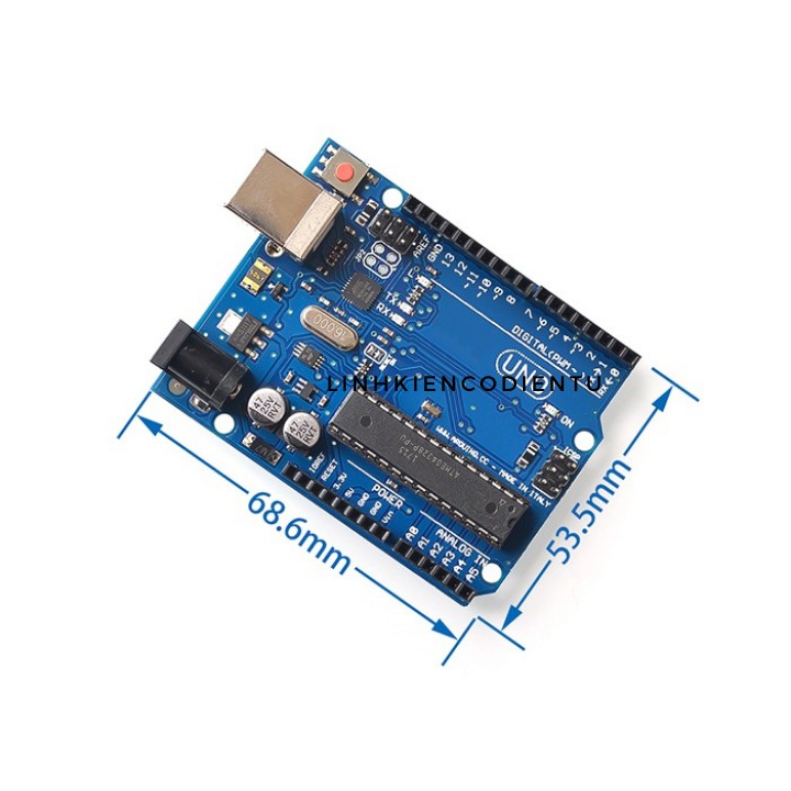 Arduino UNO R3 ATMEGA16U2 Chip Cắm ( R3 ) có cáp