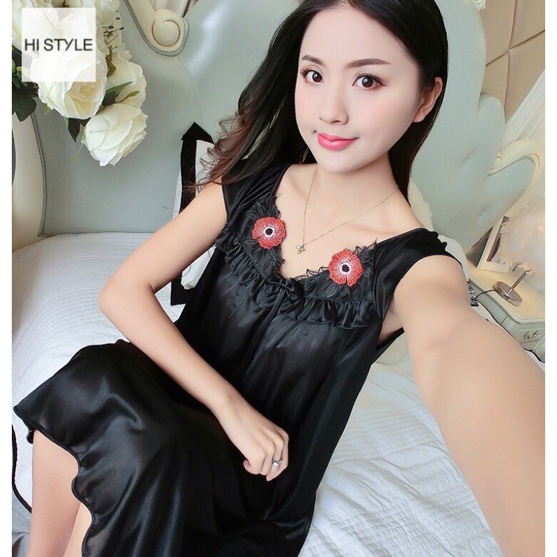Váy ngủ, đầm ngủ nữ mùa hè chất liệu mềm mịn thoáng mát, người mập hoặc bầu bí đều phù hợp và dễ mặc