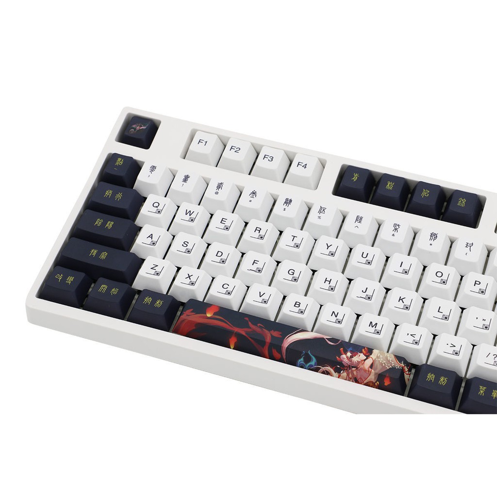 Bàn phím cơ Shiranui thăng hoa năm mặt PBT keycap akko cherry 104 IKBC108 / 87 big Filco