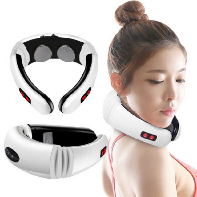 [CHÍNH HÃNG] Gối Massage Cổ Vai Gáy Mát Xa Toàn Thân Đa Năng Bằng Xung Điện - Máy Massage Neck Massager - Topbanchaynhat