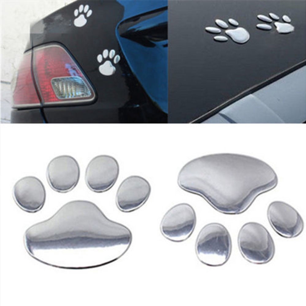 Sticker dán trang trí xe ô tô hình bàn chân gấu