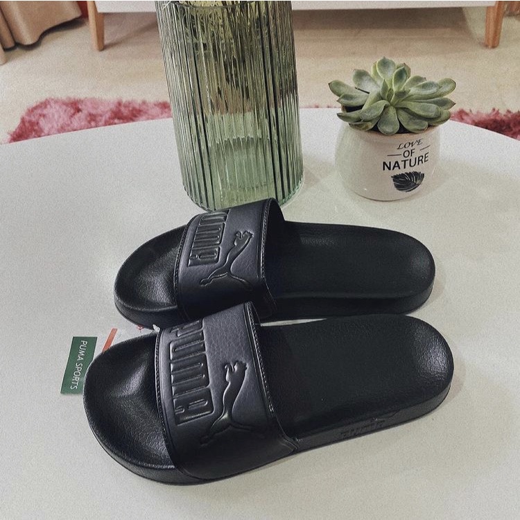 [AUTHENTIC 100%] [SẴN] DÉP PUMA LEADCAT TRẮNG/ ĐEN/ HỒNG CHÍNH HÃNG SALE (FORM DÉP TO ĐI LÙI 1 SIZE)