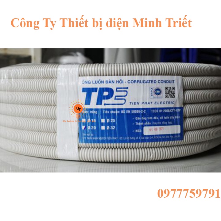 Ruột gà Tiến Phát - Ống Luồn Đàn Hồi Phi 16 - 20 -25 TPE