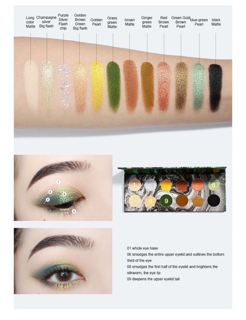 Bảng phấn mắt 12 màu lì và ánh nhũ kết hợp trang điểm kháng nước
 | BigBuy360 - bigbuy360.vn