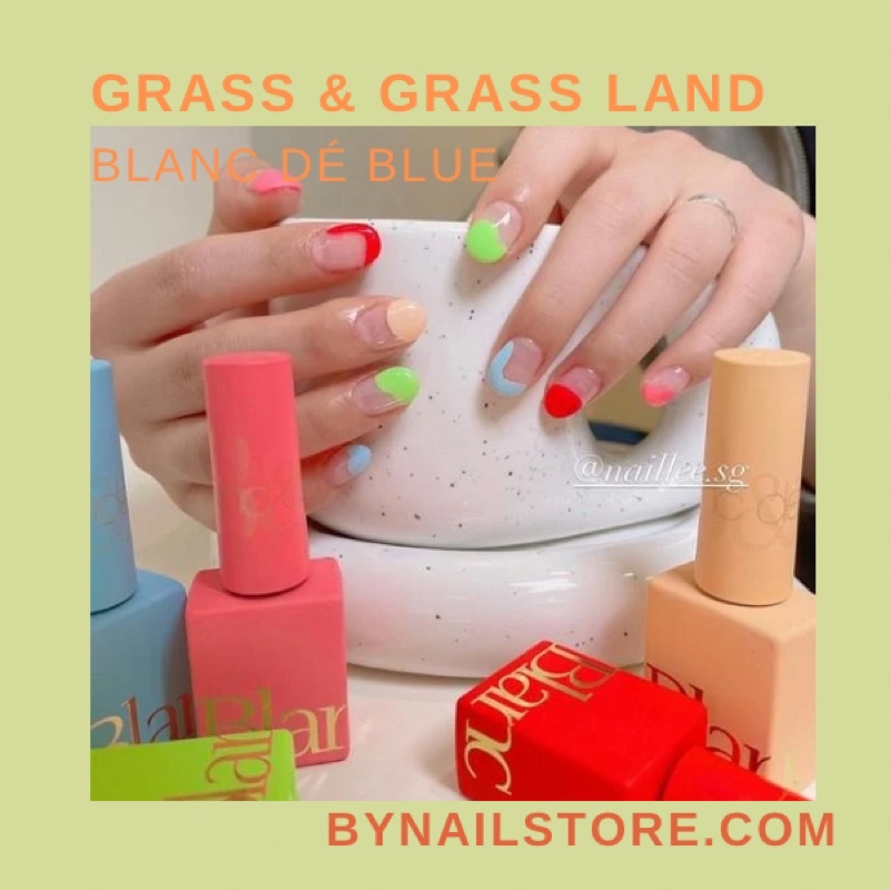 [Blanc dé blue] Bộ sản phẩm sơn gel cao cấp Hàn Quốc mùa hè collection summer Grass Land (8pcs)