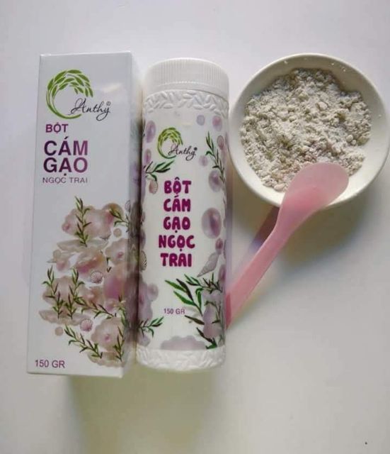 Bột cám gạo ngọc trai gói ( tặng bộ chén cọ đắp mặt)