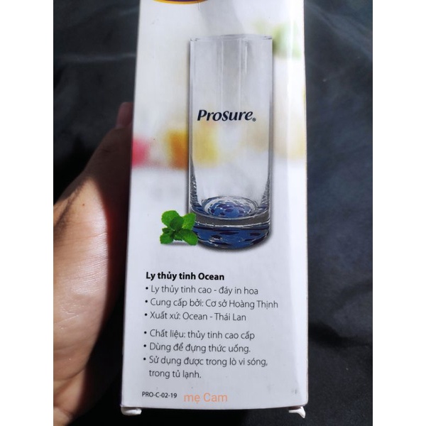 Ly thủy tinh hình trụ thân cao Ocean - hkm Prosure