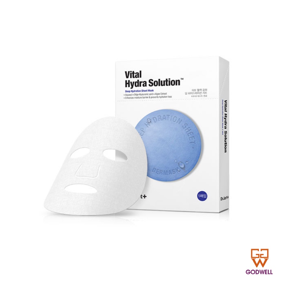 Mặt nạ dưỡng ẩm chuyên sâu Dr.Jart+ Dermask Vital Hydra Solution hộp 5 miếng