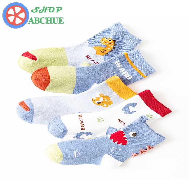 Tất Vớ Trẻ Em Minliu Cho Bé Từ 1 – 12 Tuổi Chất Cotton Set 5 Đôi