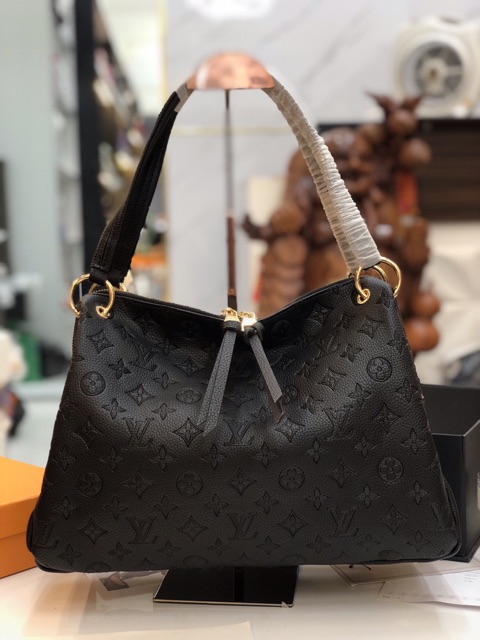 Túi 2 quai super da mềm màu đen size 33cm