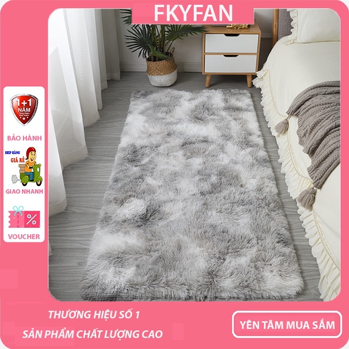 Thảm lông trải sàn chụp ảnh phòng ngủ phòng khách cao cấp 1mx1m6 loại lông dày mềm mịn có mặt sau chống trơn trượt