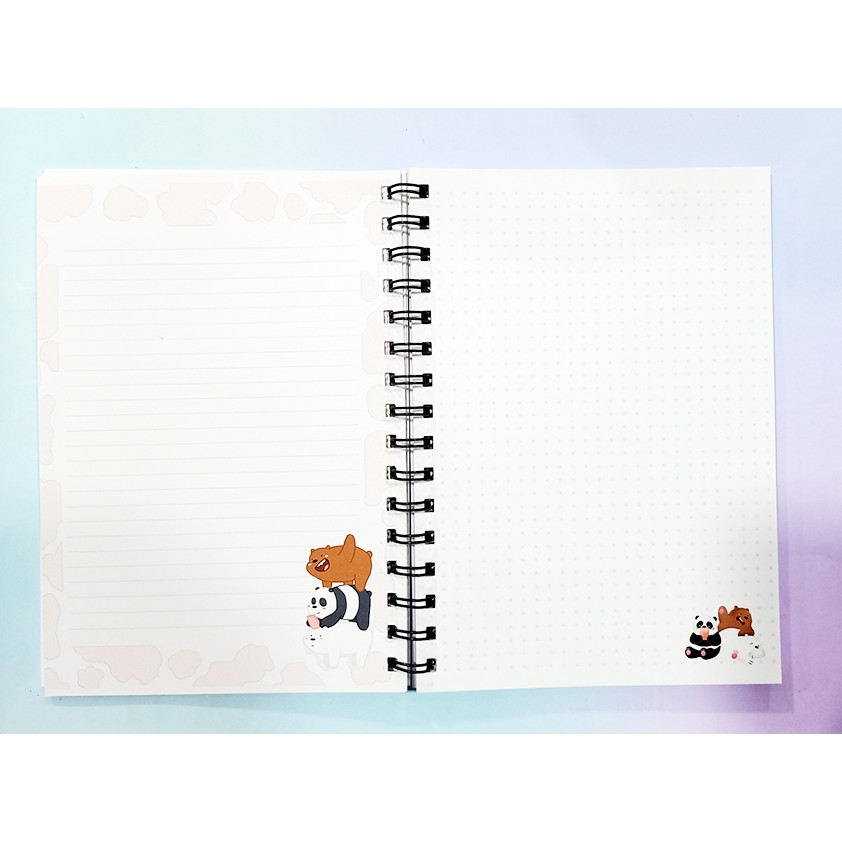 Sổ bullet journal ba anh em gấu SBJ28 A5 100 trang 160gsm chấm kẻ ngang monthly planner Sổ tay vẽ chì Sketchbook