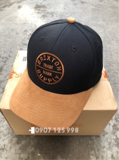 Nón kết da lộn logo BRIXTON