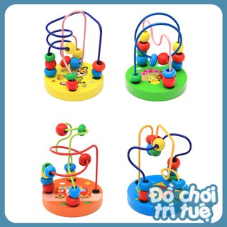 Đồ chơi trí tuệ Luồn hạt gỗ cho bé phát triển kỹ năng dùng tay