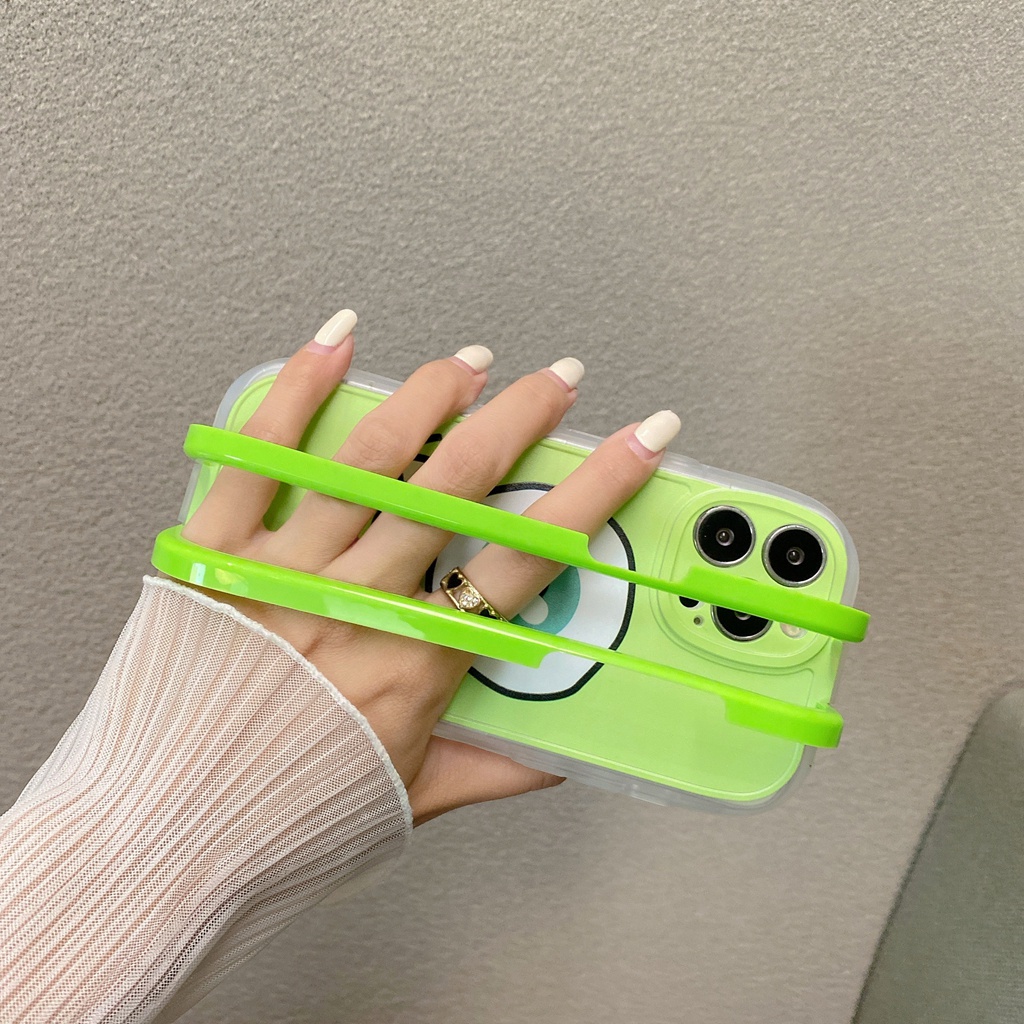 Ốp Điện Thoại Silicon Mềm Họa Tiết Quái Vật Khung Viền Xanh Dương / Xanh Dương Cho iphone 14 7 8 plus 11 12 13 pro xs XR max silicone