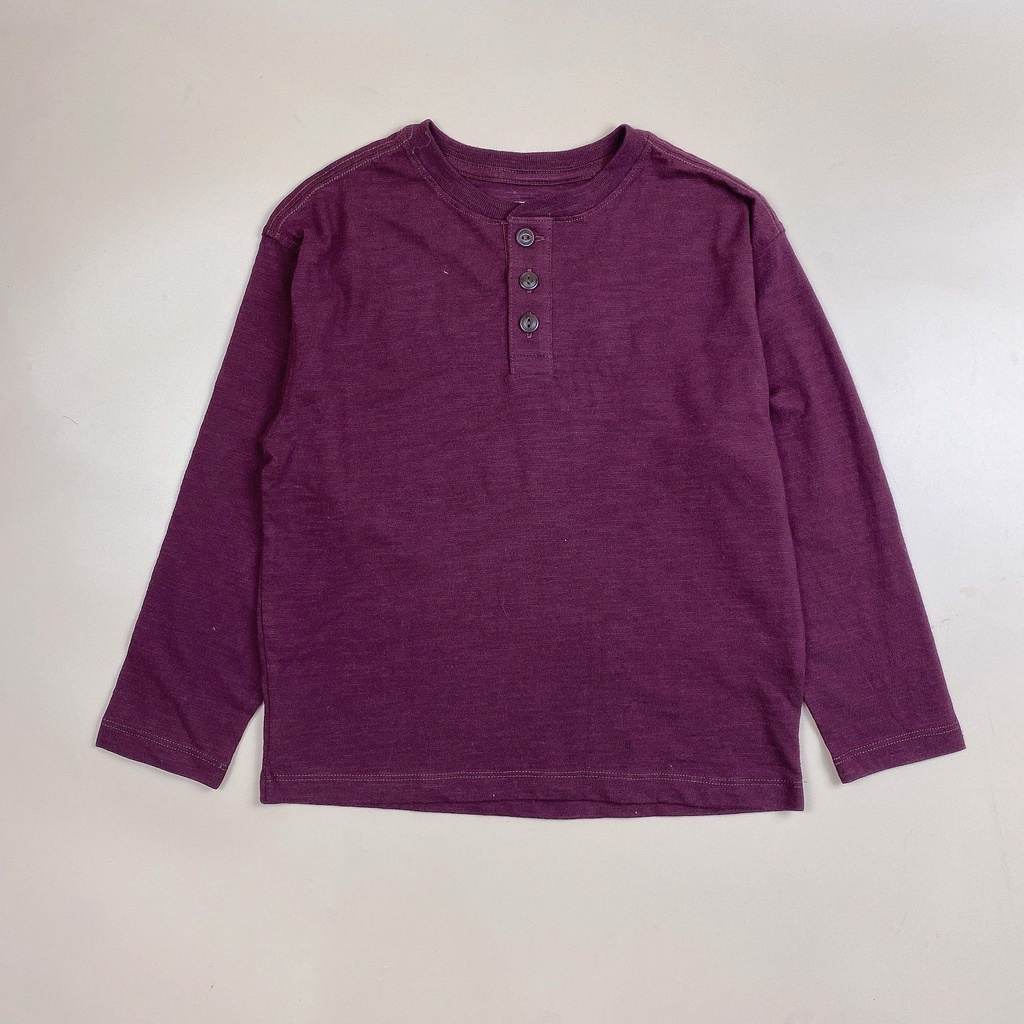 Áo cotton ONV trơn màu cổ trụ cài khuy size 5 - 18y