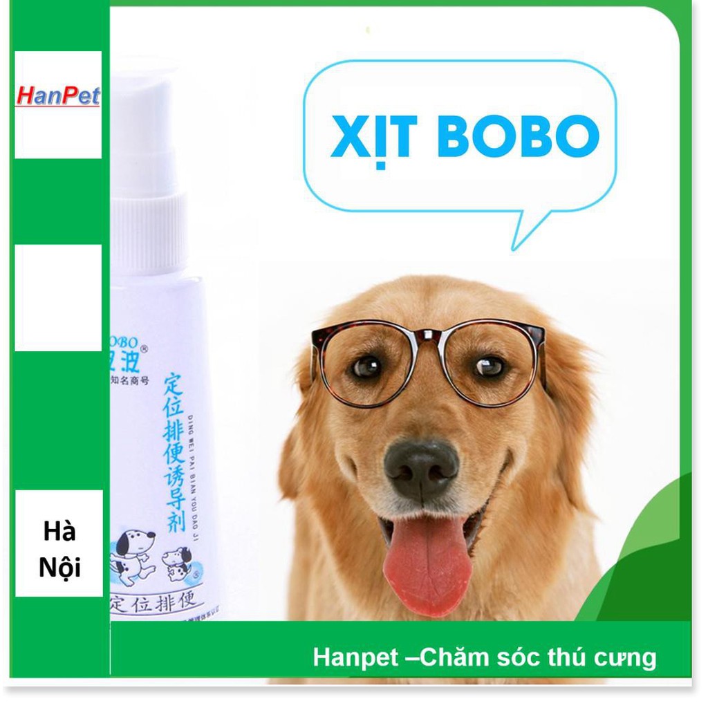 {Bán sỉ} Chai xịt vệ sinh Bobo giúp thú cưng đi vệ sinh đúng chỗ 60ml