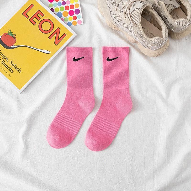 Tất vớ thể thao nike cổ cao - cổ trung - nhiều màu dệt kim cao cấp