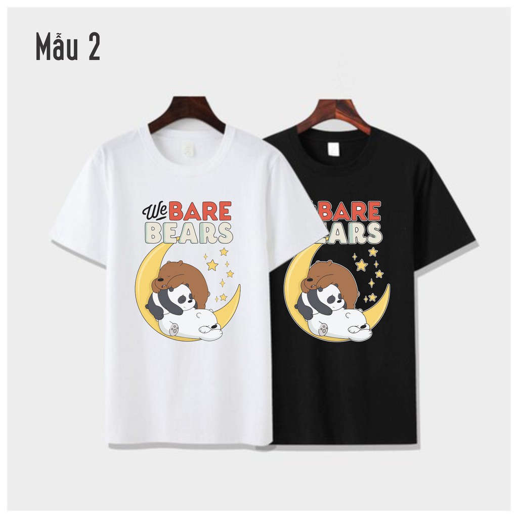 ÁO THUN NAM NỮ WE BARE BEARS THỊNH HÀNH