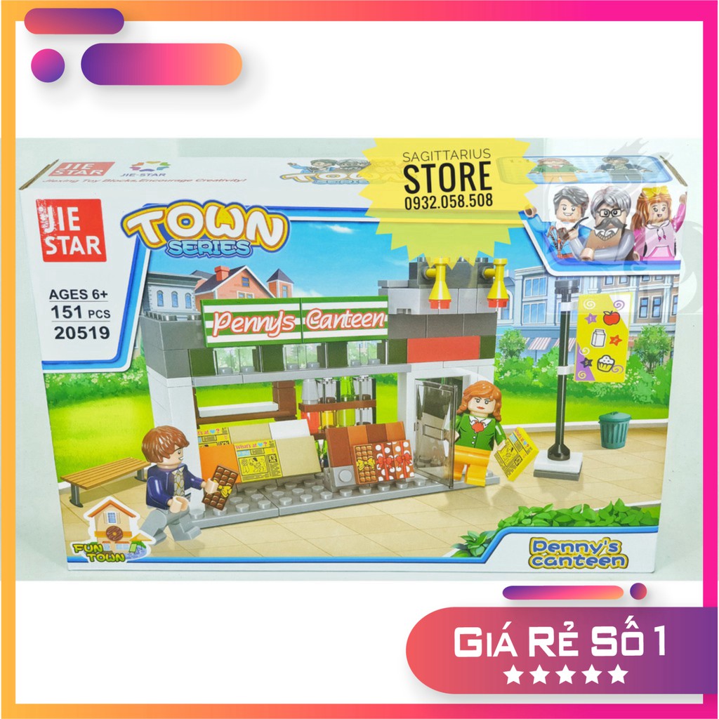 Lego Jie Star 20519 Lắp Ráp Căn Tin Của Penny's ( 151 Mảnh ) [Hot]