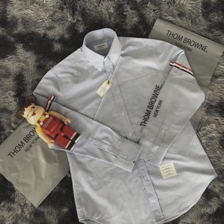 Áo sơ mi Cao cấp Thombrowne xanh, vải oxford dày