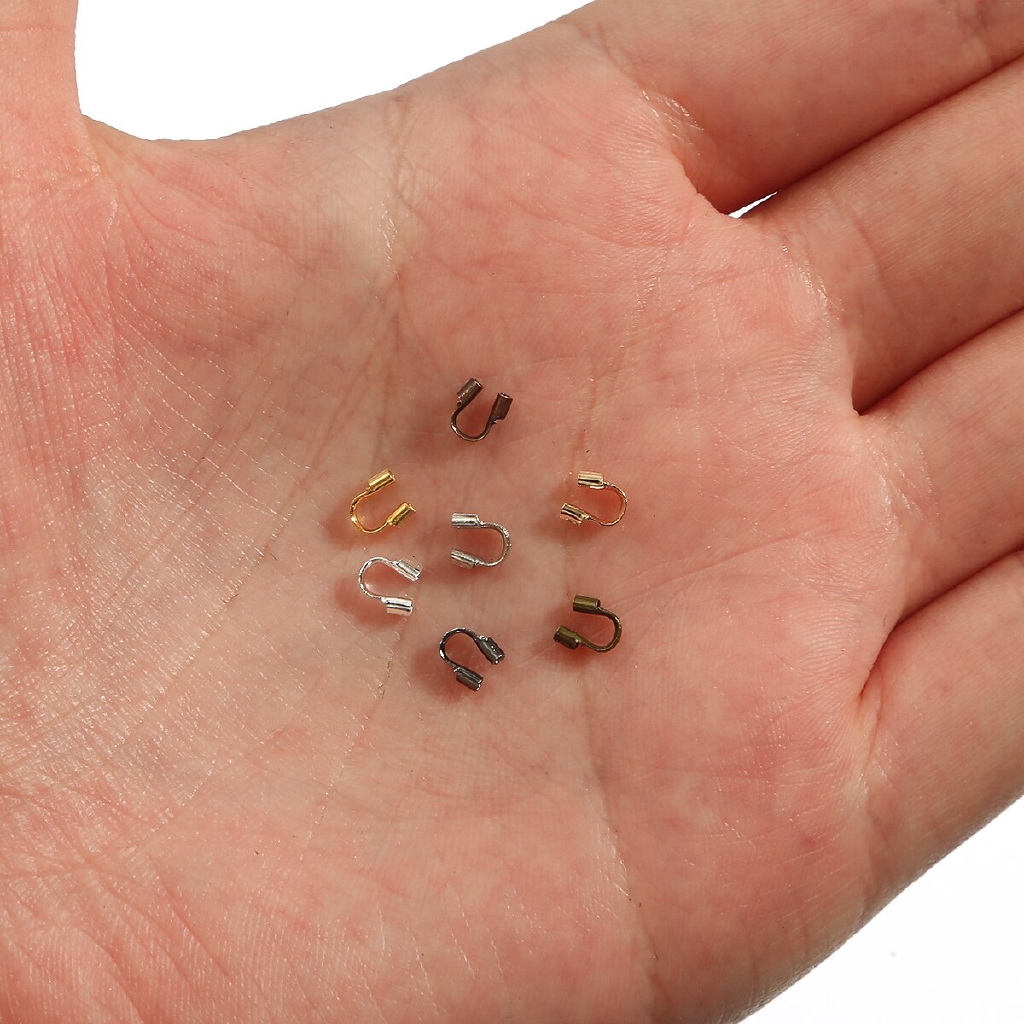 100 Vòng kẹp chữ U bảo vệ dây dùng làm trang sức