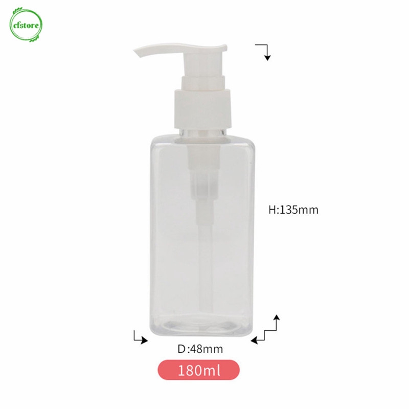 Chai Nhựa Trong Suốt Đựng Dầu Gội Đa Năng Tiện Dụng Dung Tích 180ml / 300ml / 500ml