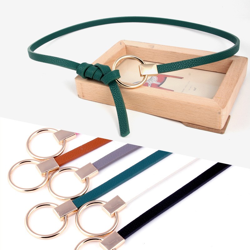 Thắt lưng da PU bản nhỏ cho nữ