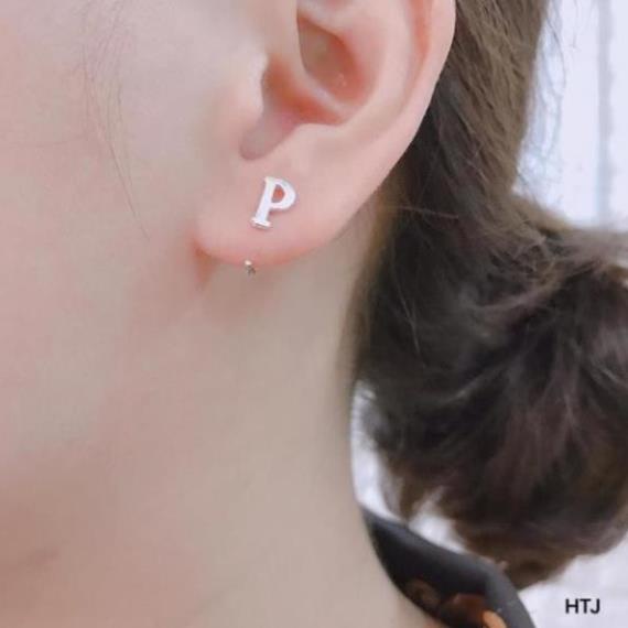 Bông Tai Bạc Chữ Cái - Khuyên Tai Bạc Nữ Cao Cấp Họa Tiết Chữ Cái Ý Nghĩa, Đủ Chữ Theo Tên [ HOT]