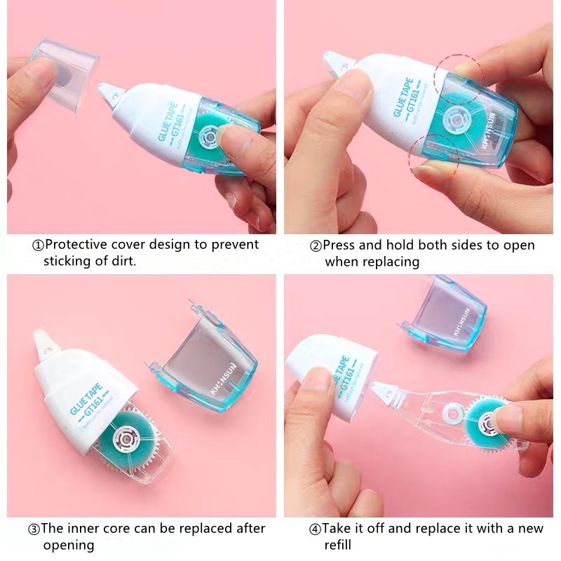 Băng Keo Hai Mặt Trong Suốt Họa Tiết Chấm Bi