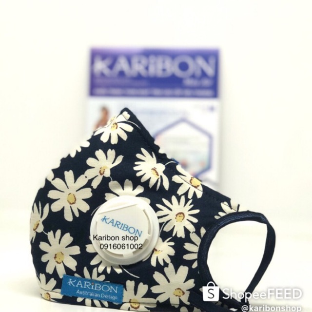 Combo 2 sản phẩm Karibon Maxair họa tiết 8 lớp bảo vệ, có than hoạt tính