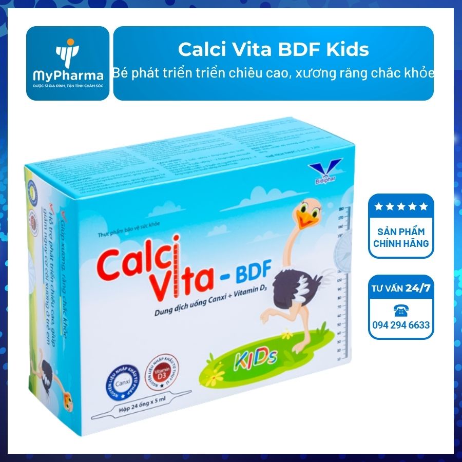 Calci Vita BDF – Canxi hữu cơ và vitamin D3, ngừa còi xương, loãng xương  - nguyên liệu nhập khẩu từ Châu Âu