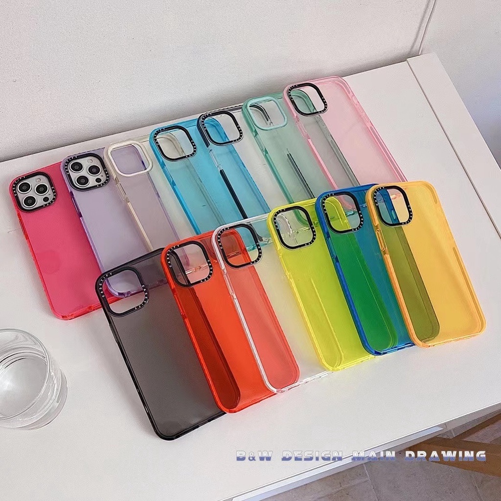 Ốp Điện Thoại Mềm Trong Suốt Màu Dạ Quang Chống Sốc Cho iPhone 13 12 11 Pro MAX IX XS MAX XR 6 6s 7 8 Plus