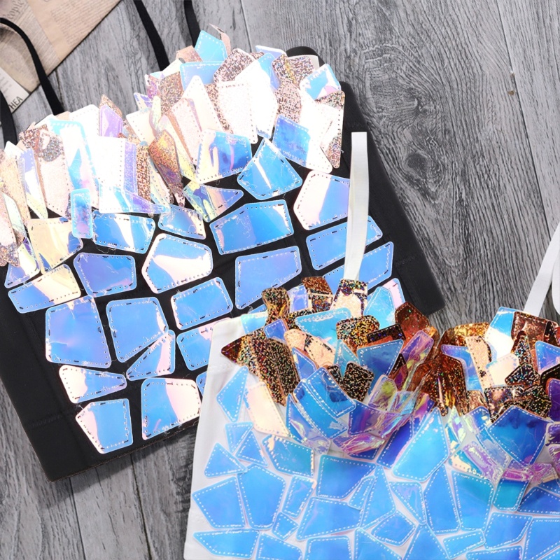 Áo Lót Nâng Ngực Hai Dây Đính Kim Sa Lấp Lánh Màu Cầu Vồng Quyến Rũ