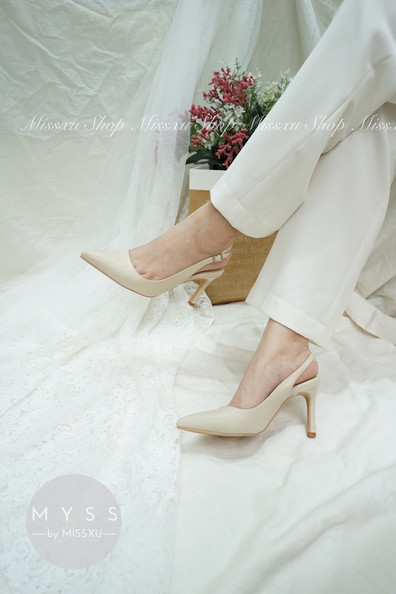 Giày nữ sling back 9 cm thời trang MYSS - CG181