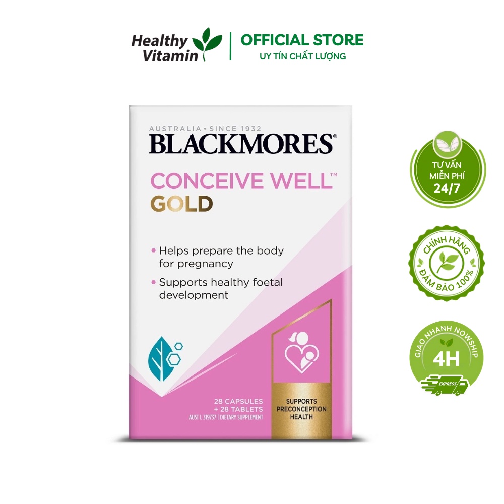 Viên uống Blackmores Conceive Well Gold hỗ trợ khả năng thụ thai