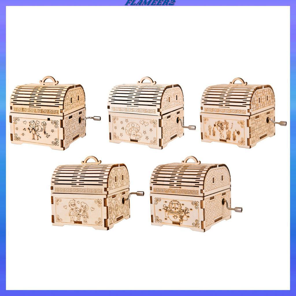 Hộp Nhạc 3D Laser Cut Treasure Bằng Gỗ Đồ Chơi Giáo Dục Dành Cho Trẻ