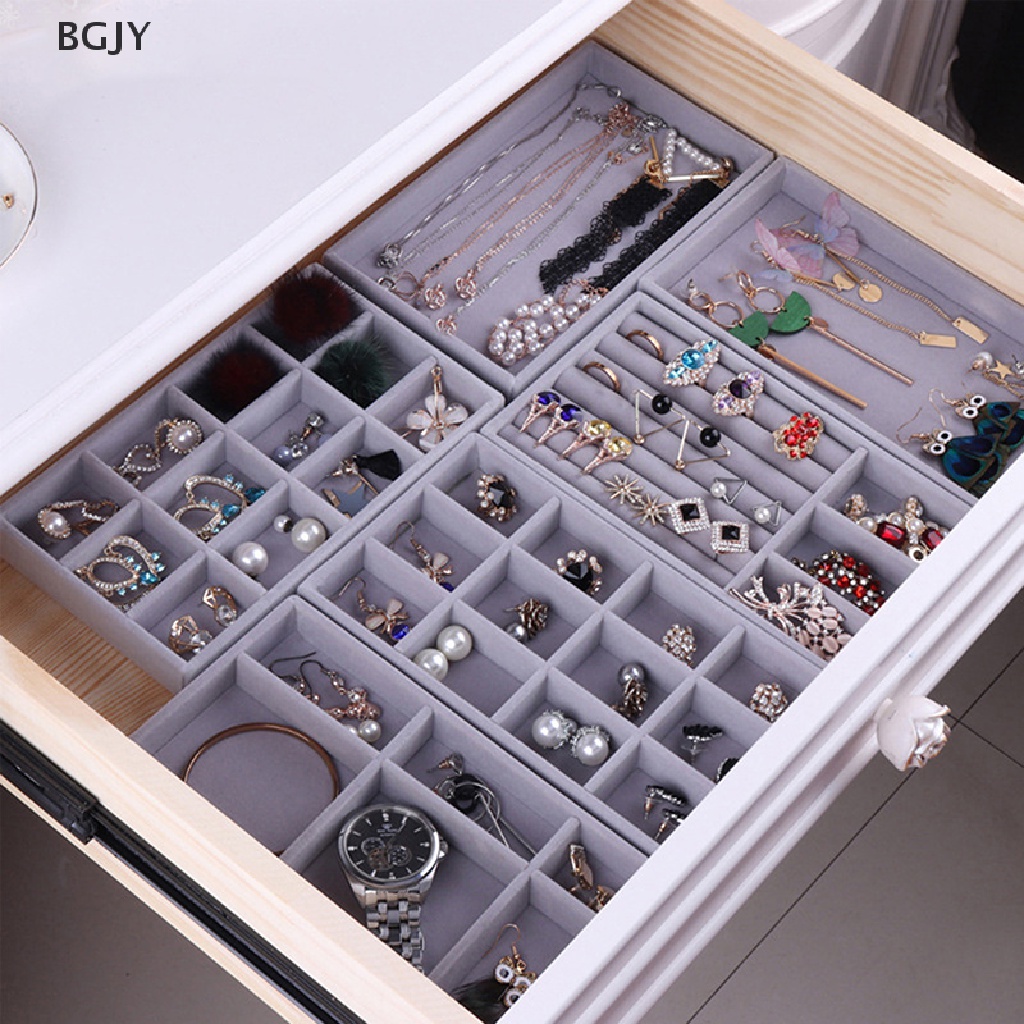 BGJY Velvet Jewelry Display Holder Neckalce Bracelet Earring Storage Organizer NEW
