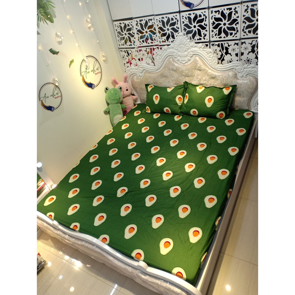 Bộ ga gối 💖m6/m8💖 drap giường poly, ga trải giường + 2 vỏ gối nằm đơn giản An Như Bedding | BigBuy360 - bigbuy360.vn